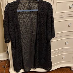 Black leopard tunic